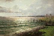 Walter Moras Stimmungsvolle Seelandschaft Sweden oil painting artist